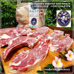 Lamb collar SHOULDER FOREQUARTER BONE-IN frozen CHOPS 1cm 3/8" (price/pack 600g 3-4pcs) brand Wammco / Midfield / WhiteStripe